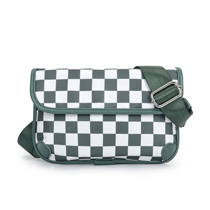Chess Board Black Vintage Crossbody Bag Fanny Bag