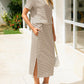 Maritime Stripe Polo and Maxi Skirt Co-Ord Set