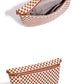 Checkered Woven Crossbody Fanny Pack with Coin Purse