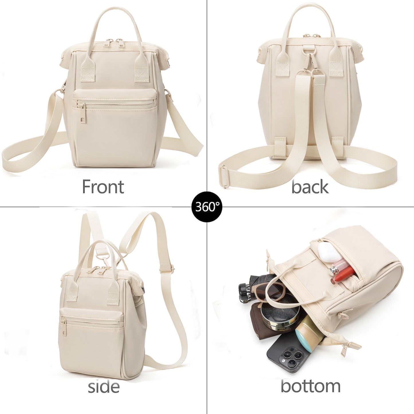 Mini Waterproof Oxford Backpack Travel Crossbody Bag