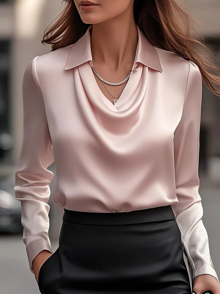 Simple Swing Collar Shirt Collar