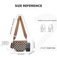 Checkered Crossbody Bag with Detachable Pouch
