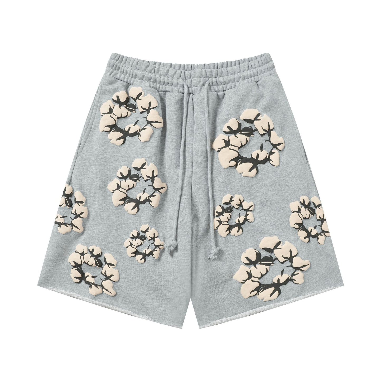 Printed camouflage shorts