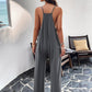 V Neck Loose Pockets Cami Jumpsuit