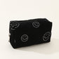 Smiley Corduroy Cosmetic Bag