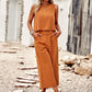 Solid Color Sleeveless Top + Cropped Pants Set