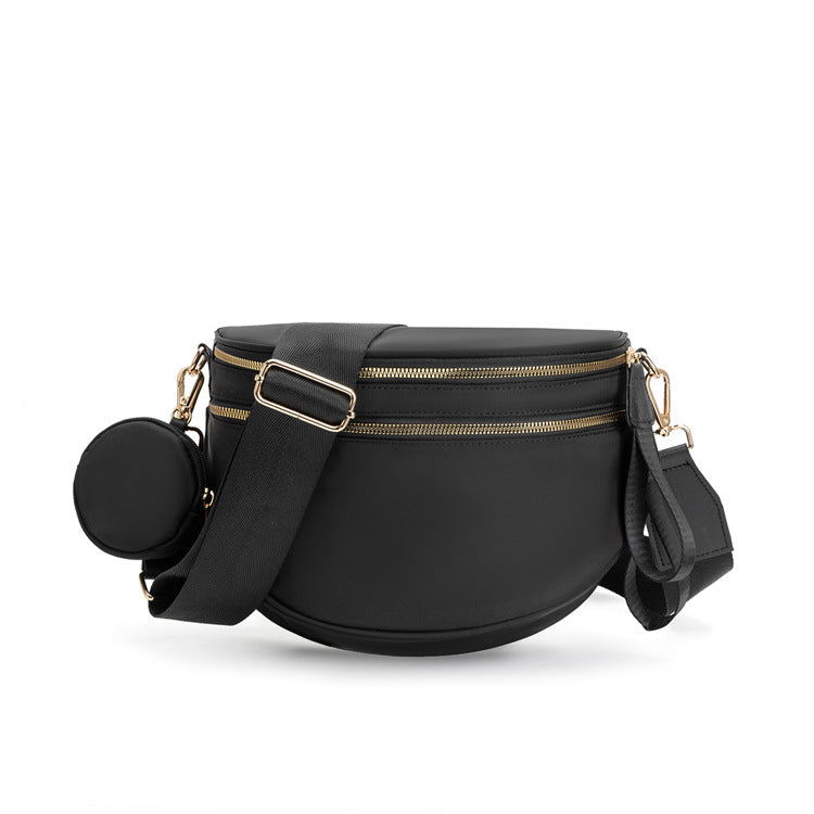 Nylon Crossbody Bags Bum Bag with Detachable Coin Pouch