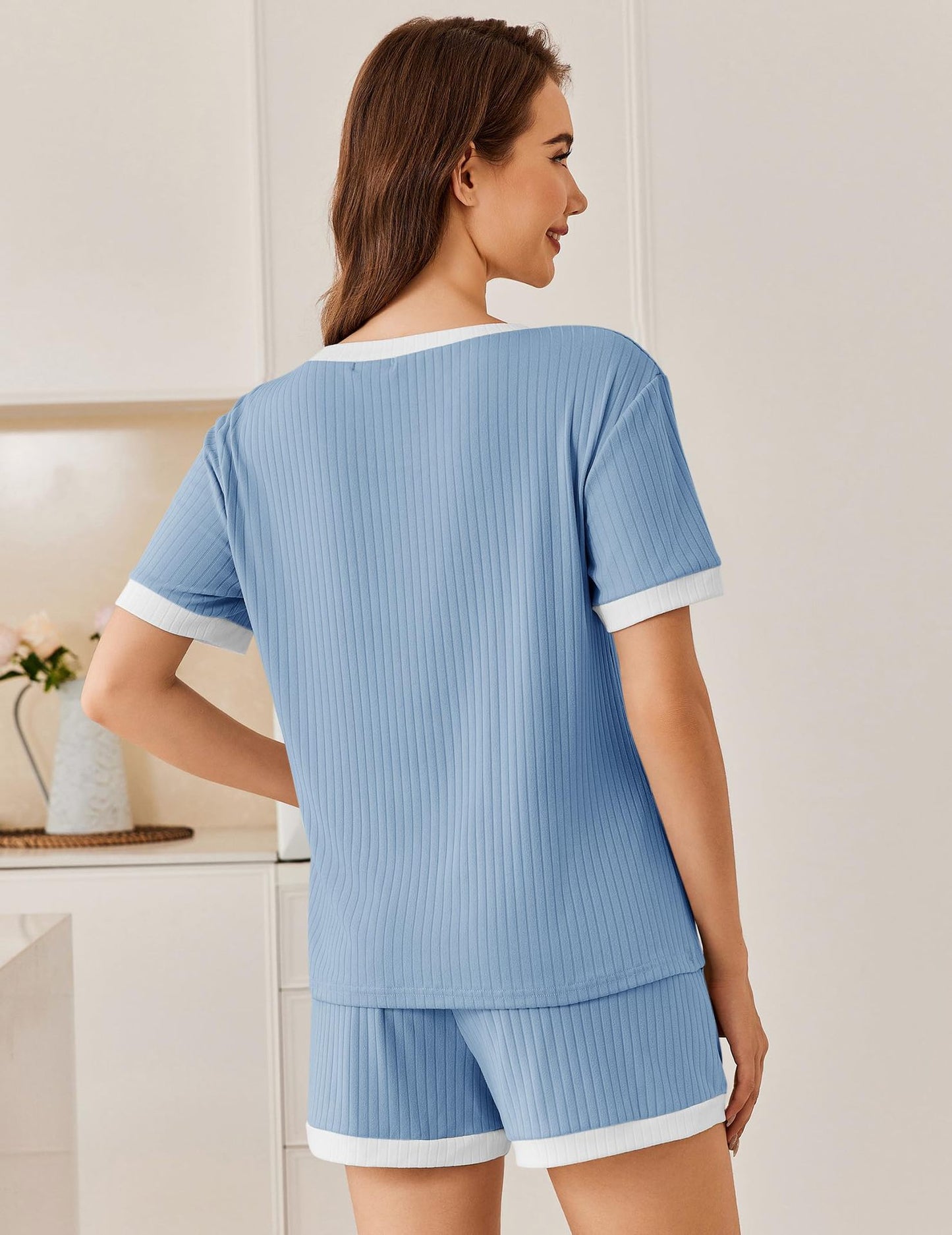 Cozy Ribbed Contrast Lounge Set