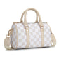 Checkered Boston Bag