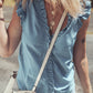LooseFlesh Co vering Wrinkled Sleeveless Top