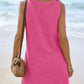 Waffle Knit V-Neck Shift Dress