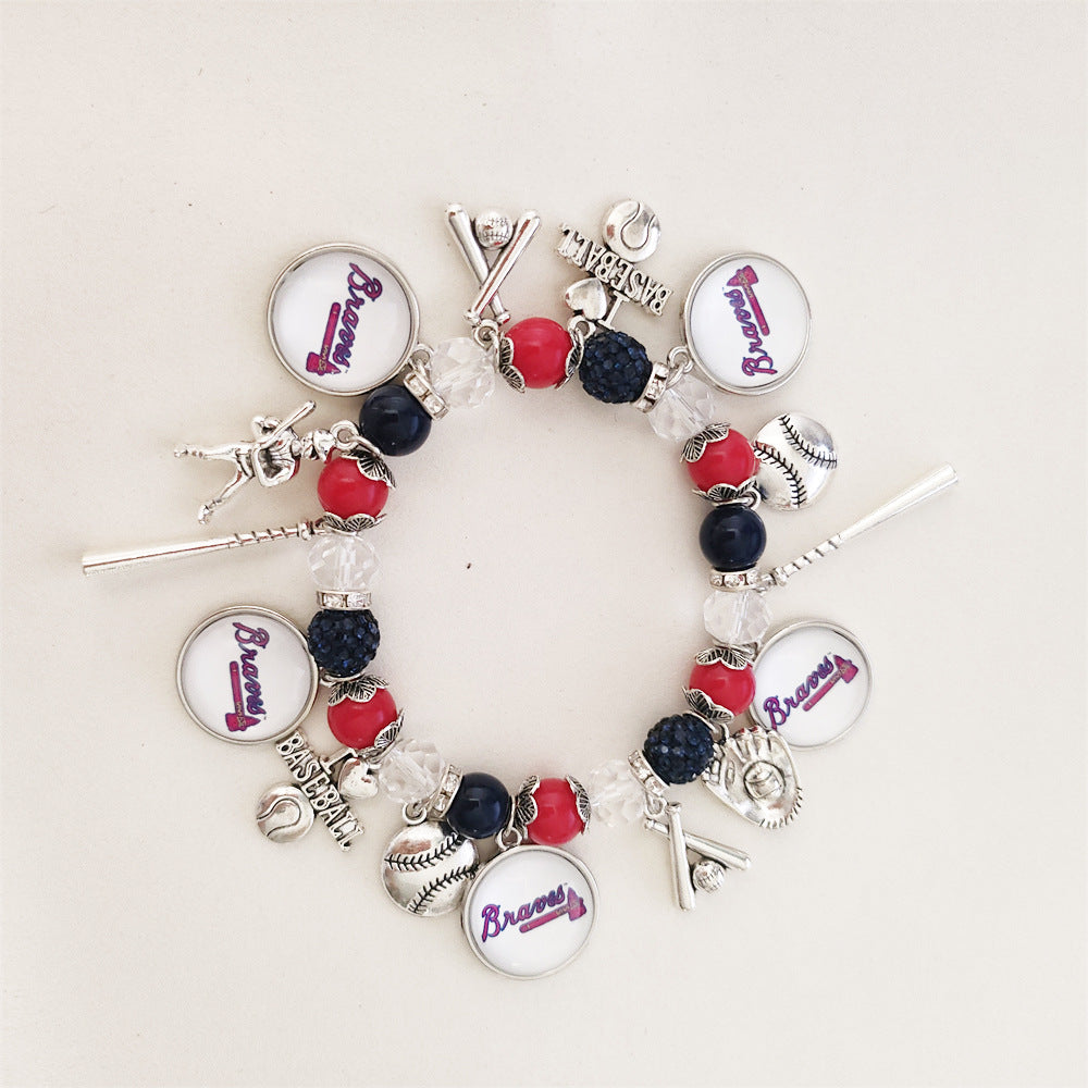 Game Day Team Charm Bead Bracelet Collection
