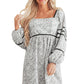 Women's Loose Knee-length Printed Backless Dress