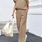 Stripe Round Neck Tee and Pant Set