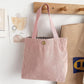 Simple style corduroy women's canvas handbag with name