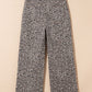 Brown Leopard Frayed Edge Wide Leg High Waist Jeans