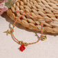 Marine Style Starfish Shell Turquoise Shell Beaded Chain Stretch Bracelets