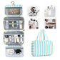 Foldable Hanging Toiletry Bag Wet & Dry Separation Cosmetic Organizer