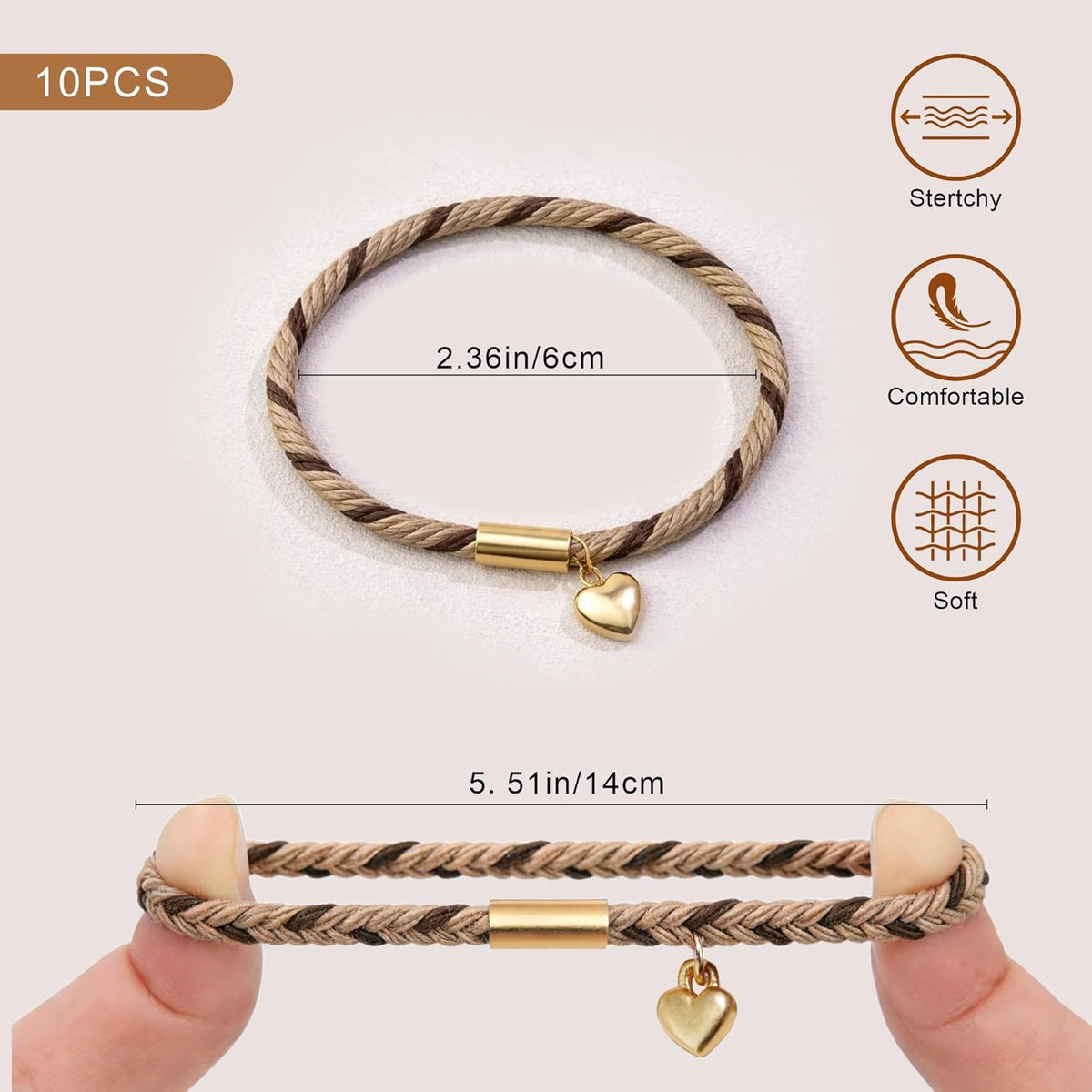 A-Z Letter Hair Tie & Bracelet Set