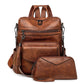 Two-Tone Tassel Backpack