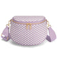 Trendy Woven Checkered Crossbody Bum Bag for Women