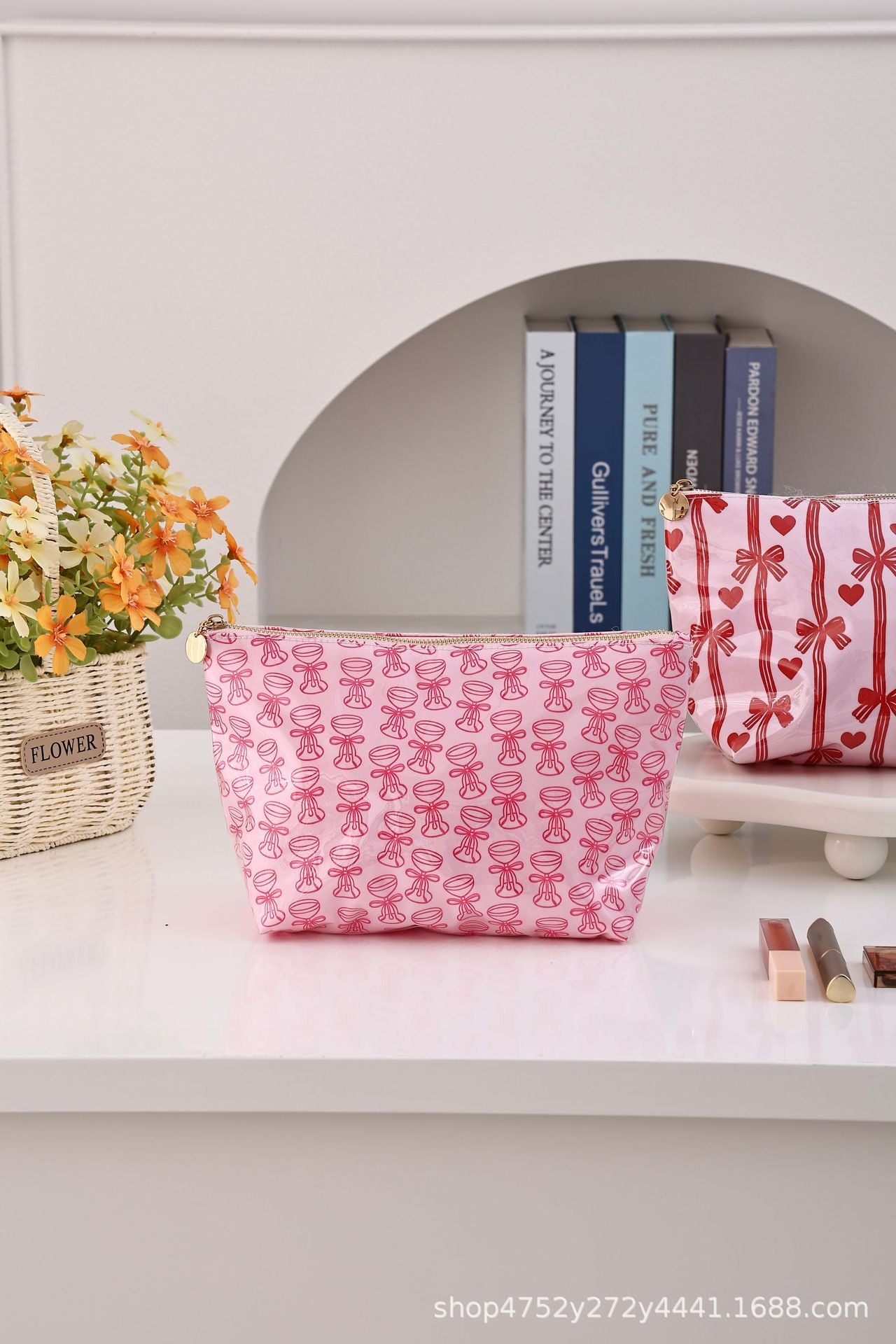 Chic Patterned Cosmetic & Travel Pouch