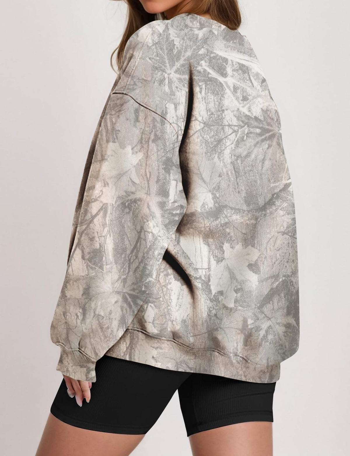 Oversized Camo Crewneck Sweatshirt