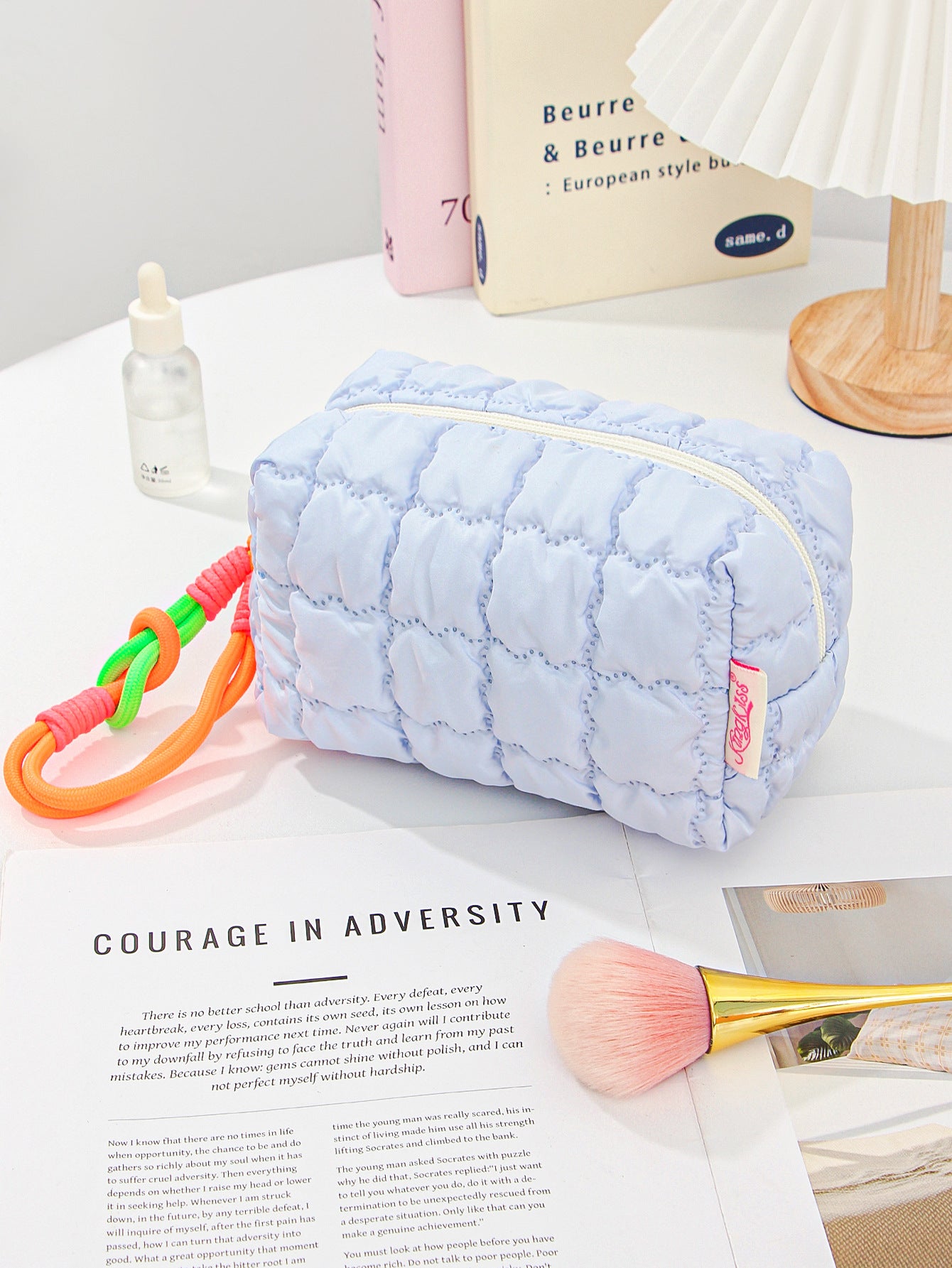 Mini Macaron Colored Cosmetics Organizer Bag