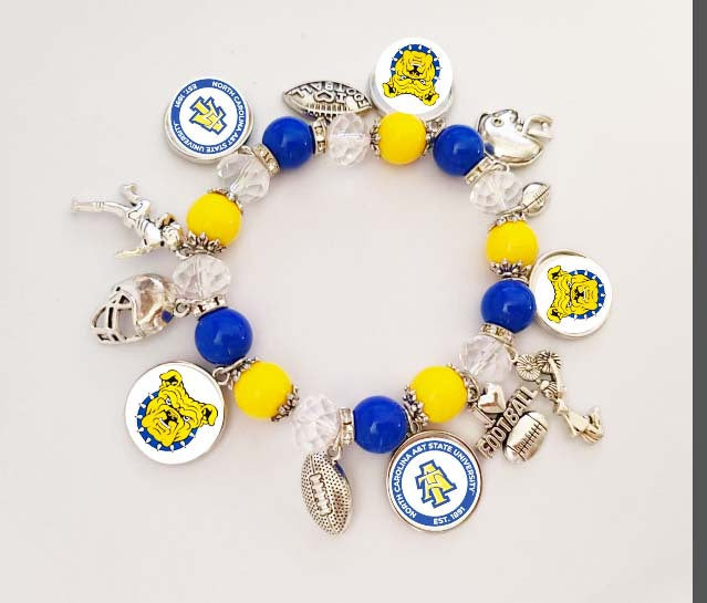 Game Day Team Charm Bead Bracelet Collection