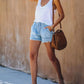 Pocket Frayed Tencel Shorts