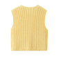 Sleeveless Button Knitted Top