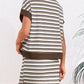 Earthy Stripe Polo and Skirt Co-Ord Set