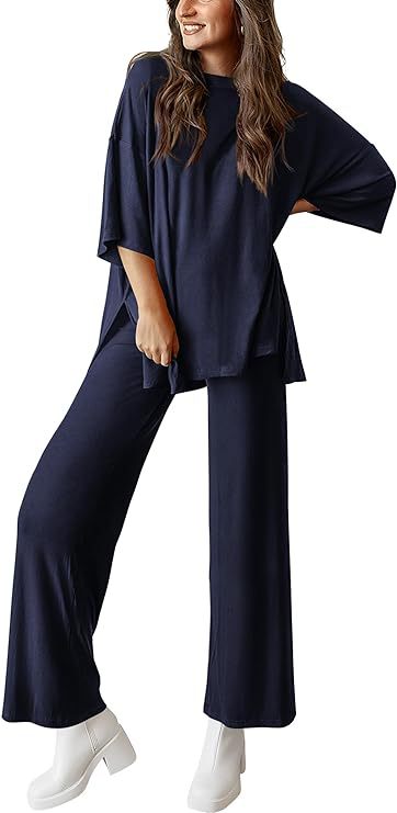 Loose T Side Pocket Sleepwear Set