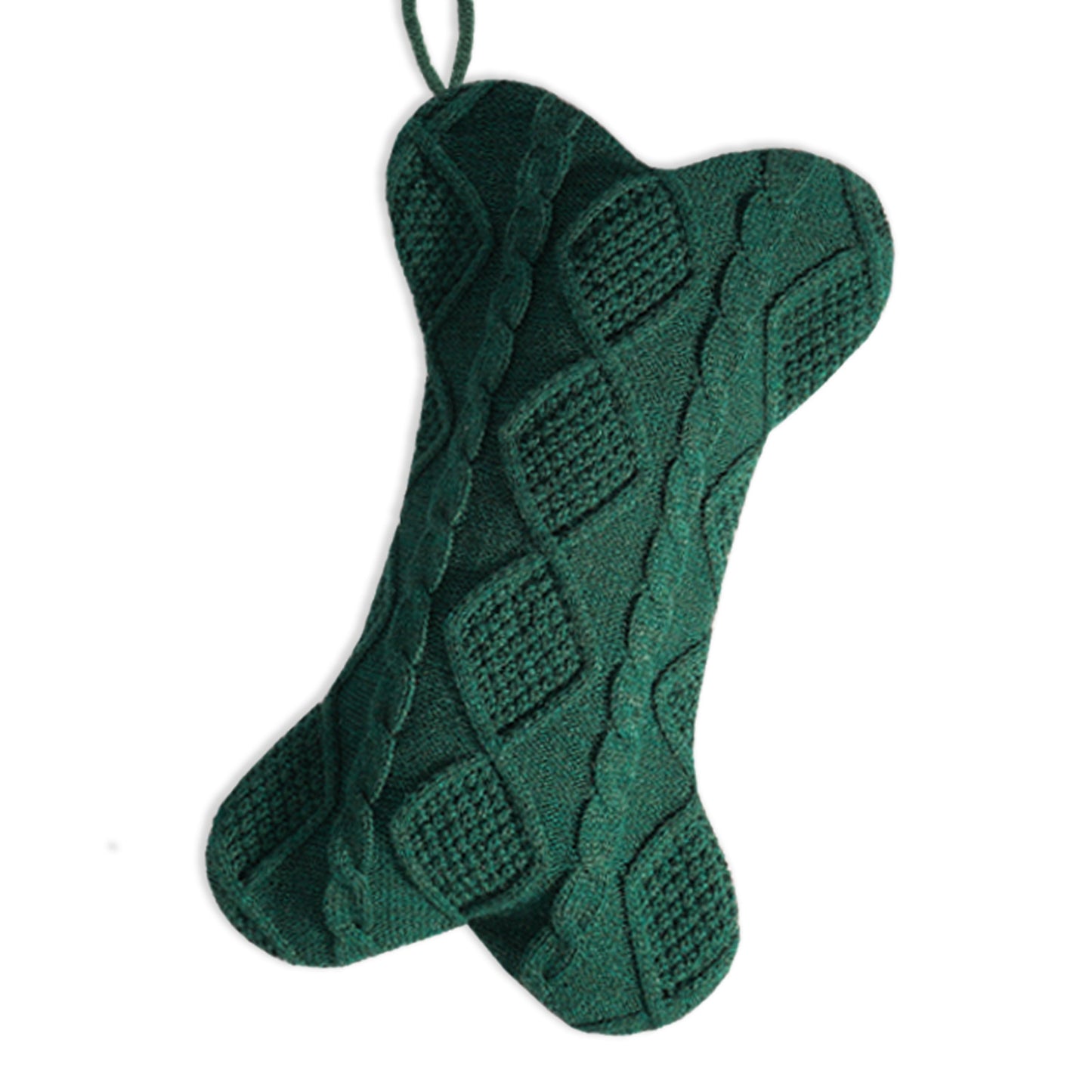 Custom Dog Bone Cable-Knit Christmas Stockings