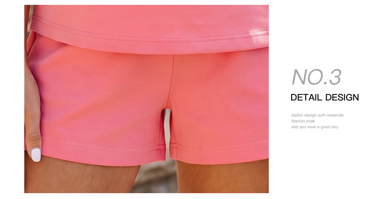 Half Zipped Ruffled Short Set