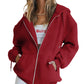 Women's Girls Jacket Sweatshirt Casual Drawstring Clothes