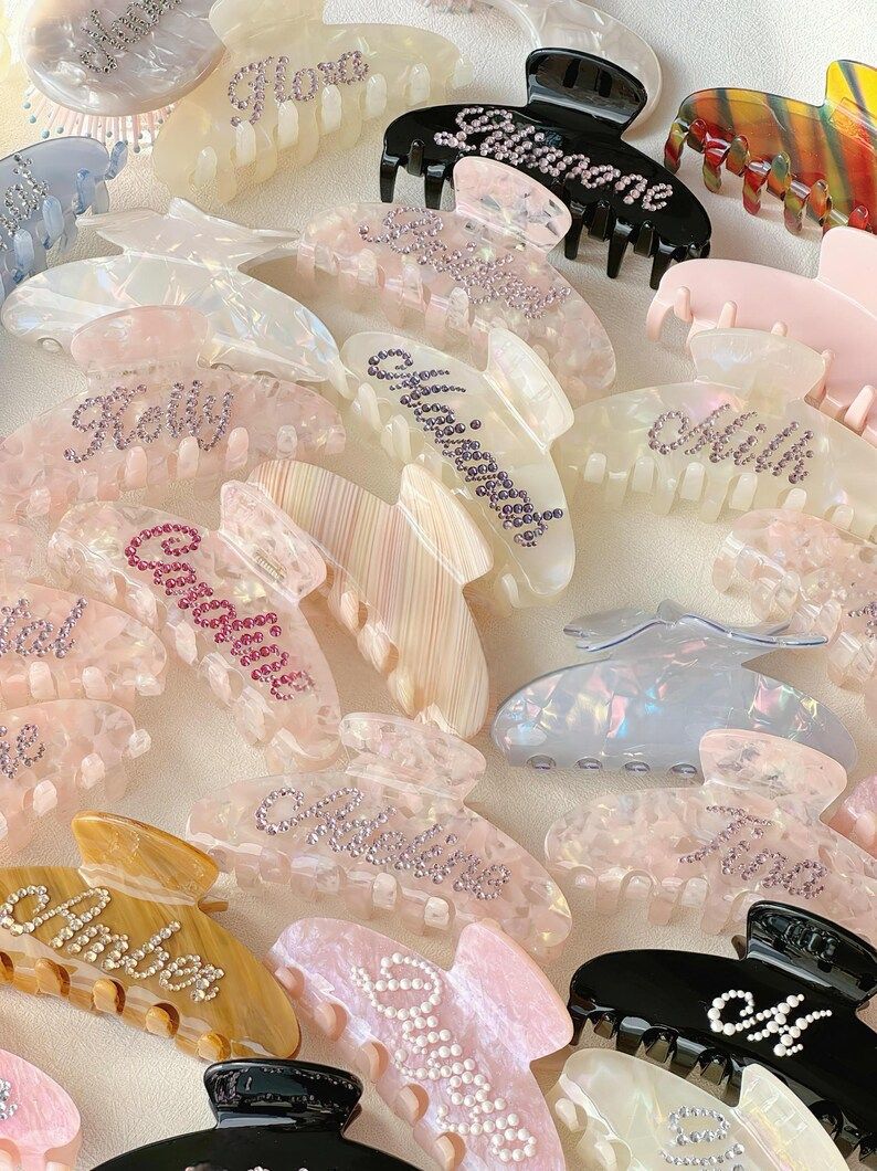 Personalized Rhinestone Name Hair Claw