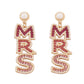 MRS Studded Dangle Earrings