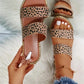Straight Leopard Beach Sandals