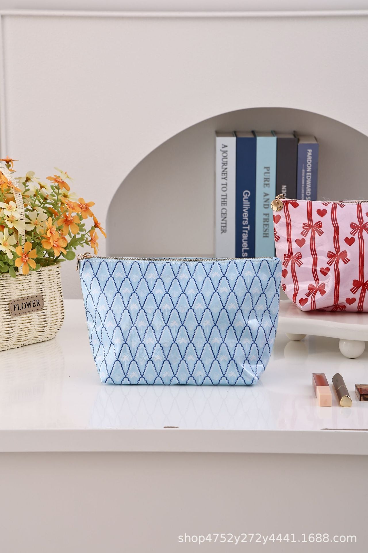 Chic Patterned Cosmetic & Travel Pouch