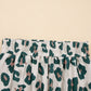 Brown Unique Leopard Print Contrast Trim Top Loose 2pcs Short Set