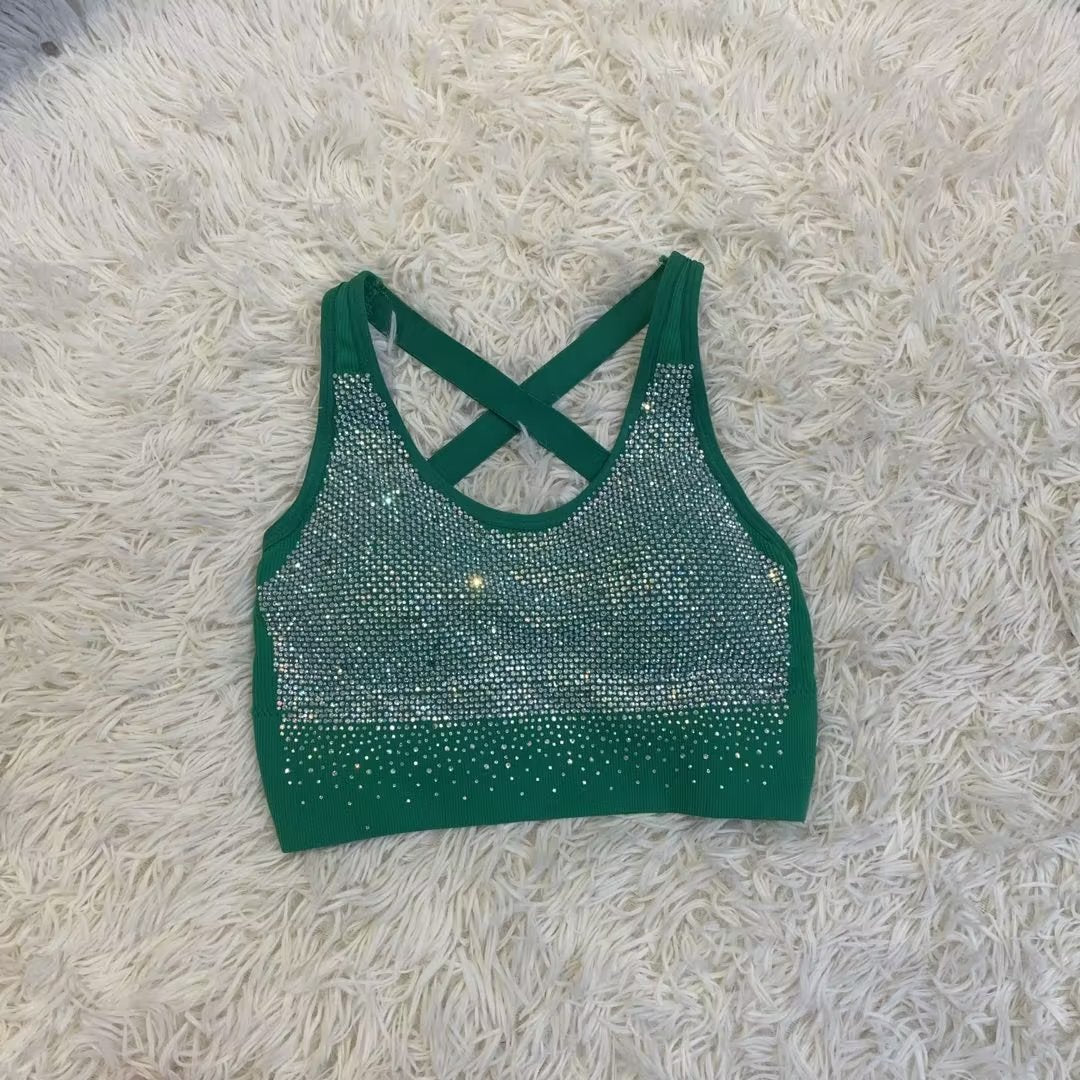 Rhinestone Halter Tank Top