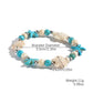 Marine Style Starfish Shell Turquoise Shell Beaded Chain Stretch Bracelets