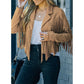 Suede Fringed Coat