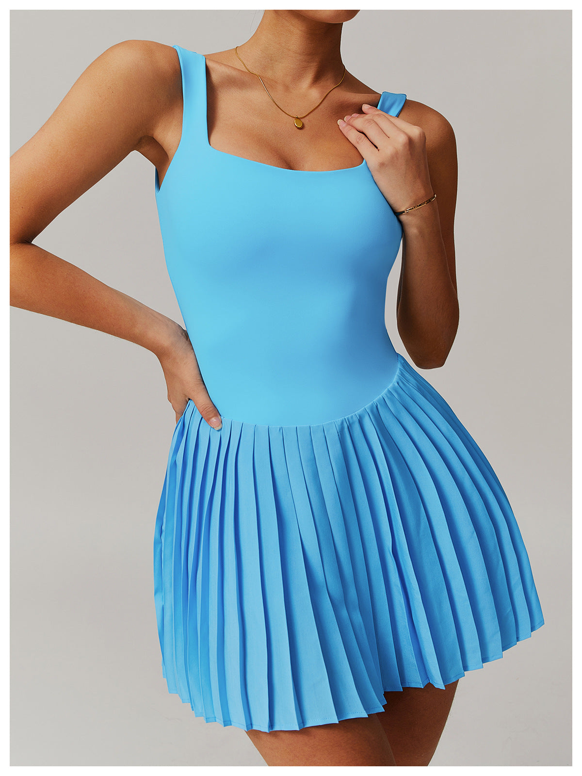 Contour Mini Dress Tennis Dress with Inside Shorts and Pockets