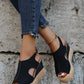 Open Toe Strap Roman Heel Sandals