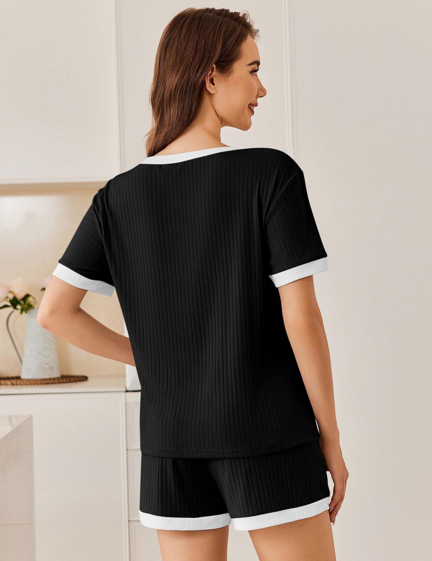 Cozy Ribbed Contrast Lounge Set