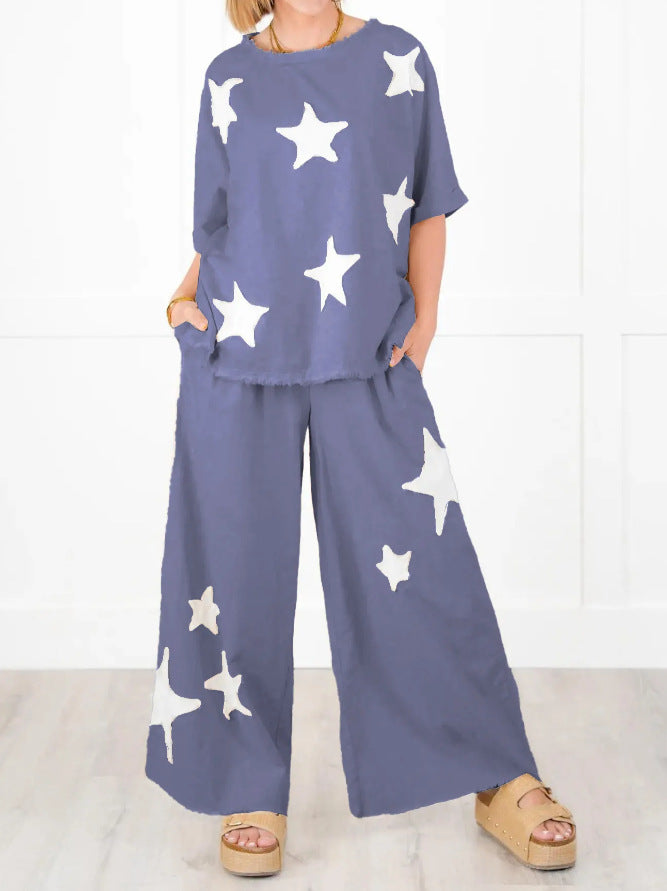 Star Patchwork Two-Piece Set