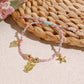 Marine Style Starfish Shell Turquoise Shell Beaded Chain Stretch Bracelets