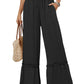 Women's Drawstring Wide-Leg Trousers